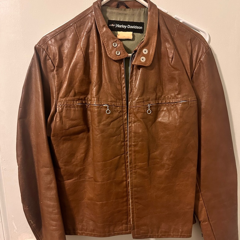 Vintage 70s Harley Davidson leather jacket